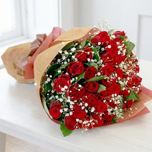 레드로즈꽃다발50